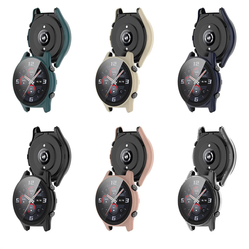 ฝาครอบเคสและอุปกรณ์ป้องกันหน้าจอสำหรับนาฬิกา Honor กรอบ GS4 PC คุณภาพสูงอุปกรณ์ป้องกันสมาร์ทวอท์ชแบบบางสมาร์ทวอท์ช