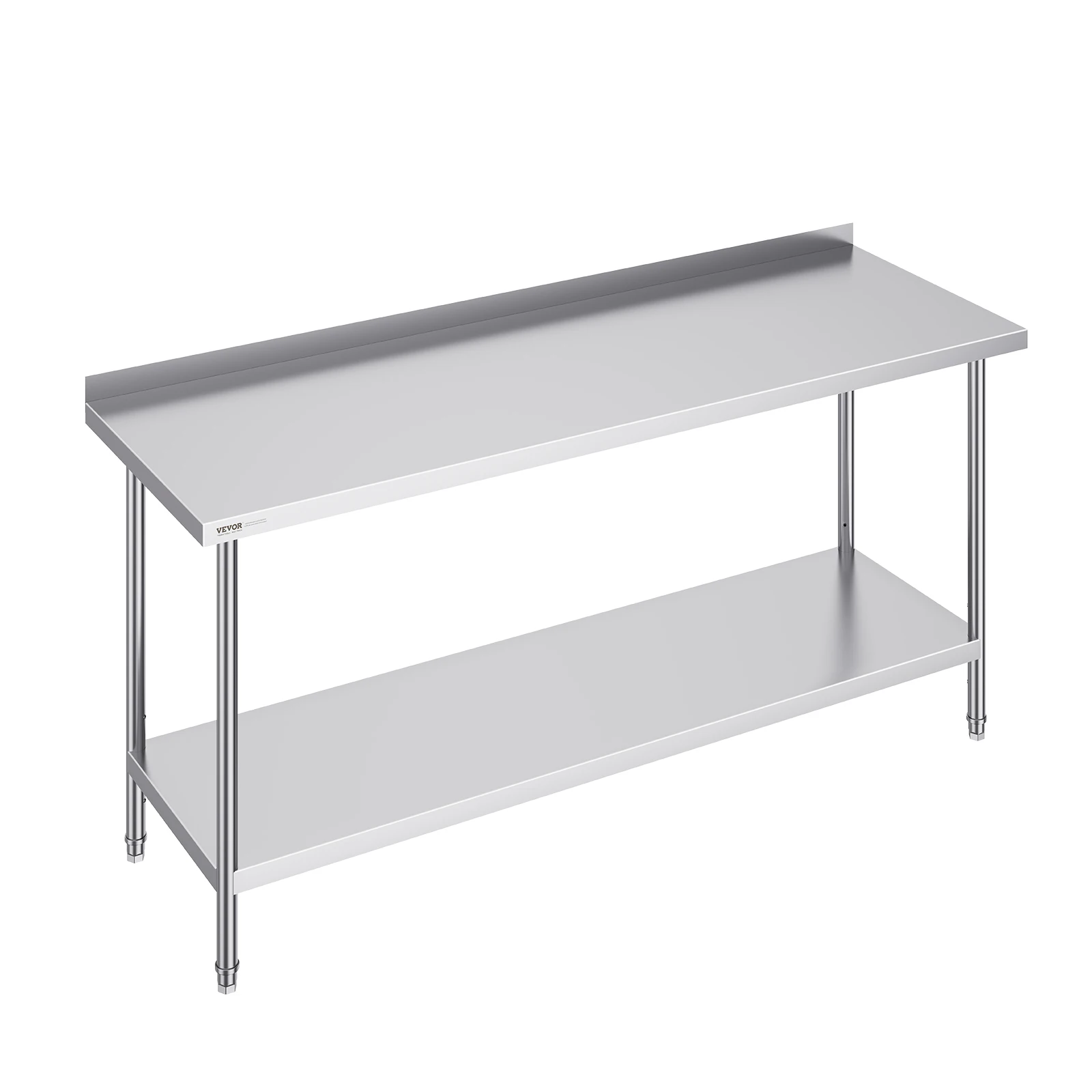 VEVOR 24 x 72 x 36 inch roestvrijstalen werktafel Commerciële voedselbereiding werktafel Heavy Duty Prep werktafel Metalen werktafel