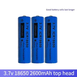 High quality 18650 2600mah 3.7V rechargeable lithium ion battery Flashlight Power tools Hair remover screwdriver Camera battery