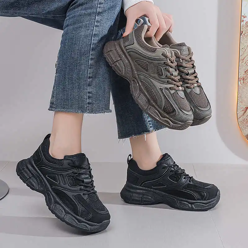 

Серые женские туфли из натуральной кожи, белые лоферы для скейтбординга, женские светло-зеленые кроссовки, спортивный фестиваль фабрики для отдыха