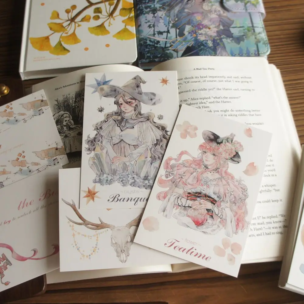 

15pcs Watercolor Wizarding Maiden Card As Party Invitation DIY Decoration Gift Message Card Postcard Scrapbooking Use