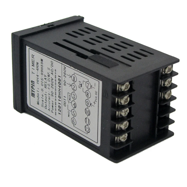 MYPIN HH4E-4SN Miniature High Power Epoxy Intelligent Segments 24V DC IP65 SSR Digital Timer Relay Sexagesimal Display for Auto