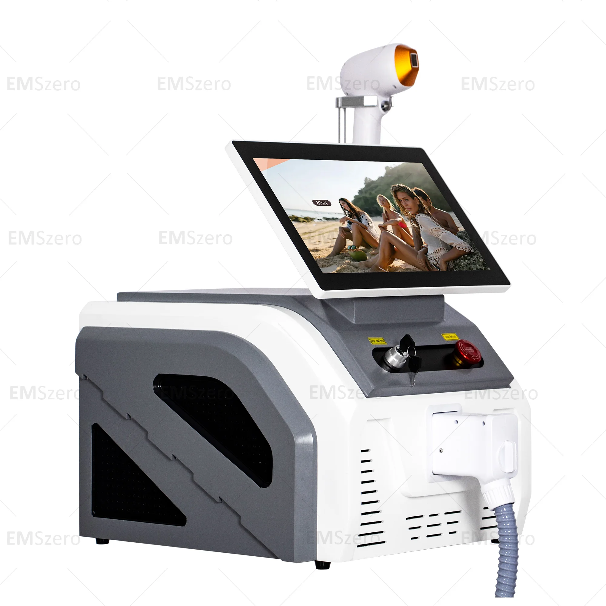 

Factory Price 755nm 808nm 1064nm 3 Wavelengths Semiconductor Vertical Painless 808 Diode Hair Removal Dual TEC Cooling Machine