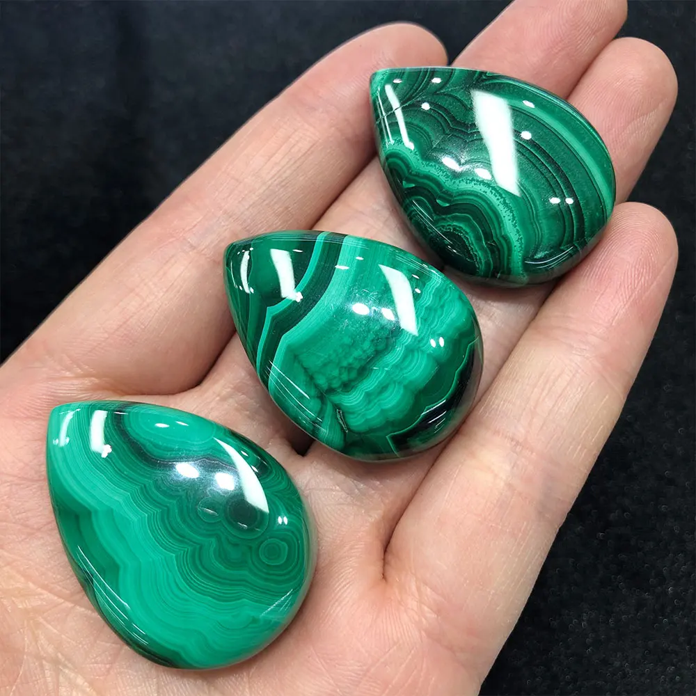 1pc Natural Malachite Teardrop Pendant Quartz Crystals Healing Stone Gemstone Energy Reiki Jewelry Making Home Room Decor