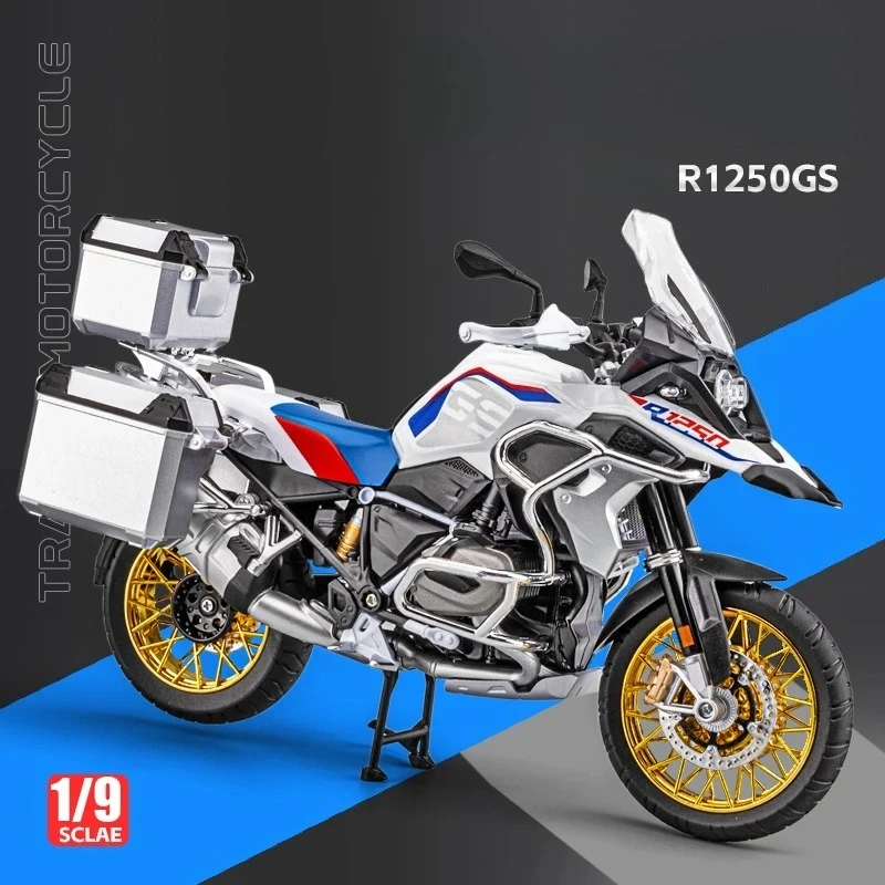 

1:9 R1250 GS ADV из сплава, литая под давлением модель мотоцикла, коллекция игрушечных транспортных средств, внедорожный автоцикл, игрушки, автомобиль в подарок