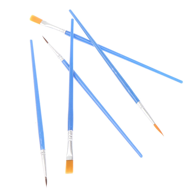 Neue 50 Stück flache Pinsel mit Nylonhaar, kleine Pinselmenge für Detailmalerei