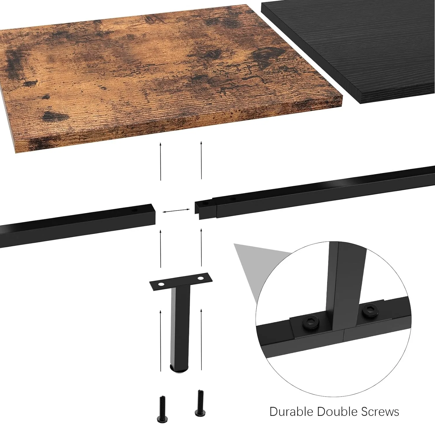 Monitor Stand for 2 Monitors Long Monitor Riser with USB Ports Wood Desktop Computer Riser Monitor Shelf Holder Stand