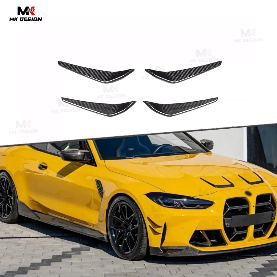 

Carbon Fiber MP Style Front Bumper Splitters for BMW M3 G80 G81 M4 G82 G83 2021+ Front Side Canards Spoiler Fins Car Accessories