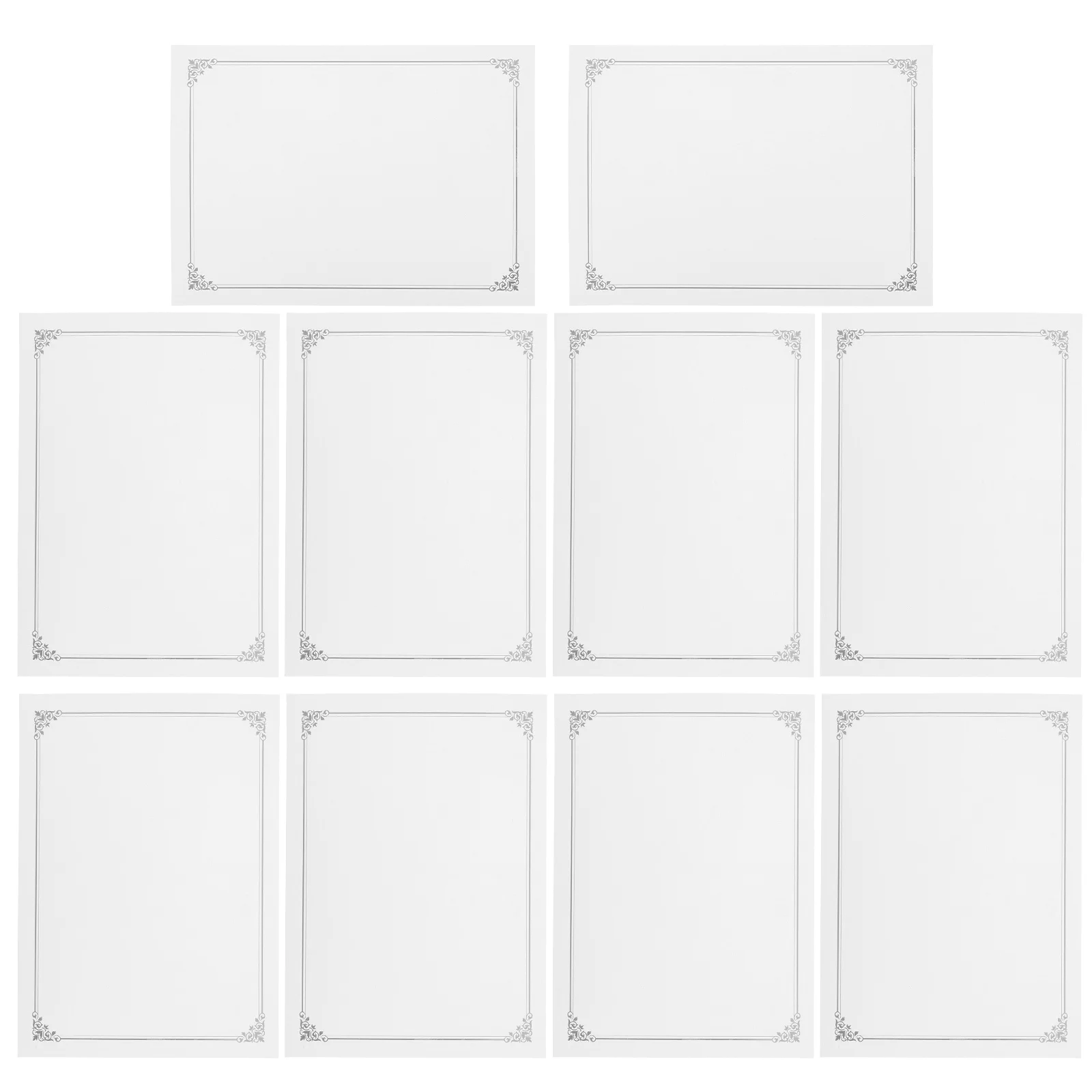 10 قطعة شهادة دبلوم فارغة ورقة الداخلية الأساسية السلس لحفل الجوائز التخرج التعرف على الموظفين المدرسة الشرف #3