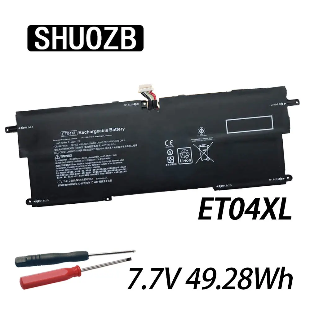 

ET04XL Laptop Battery For HP EliteBook x360 1020 G2 TPN-I09C HSTNN-IB7U 915191-855 915030-171 915030-1C1 7.7V 49.28Wh 6400mAh