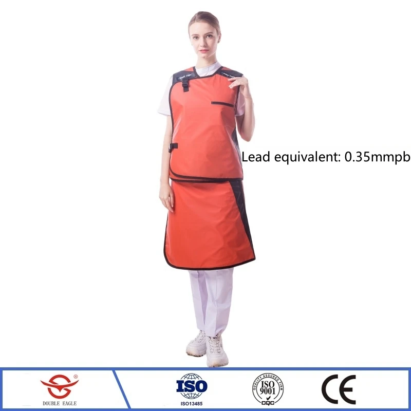 X-ray radiation protective 0.35mmpb super soft sleeveless lead vest and lead skirt radiological protection lead apron set