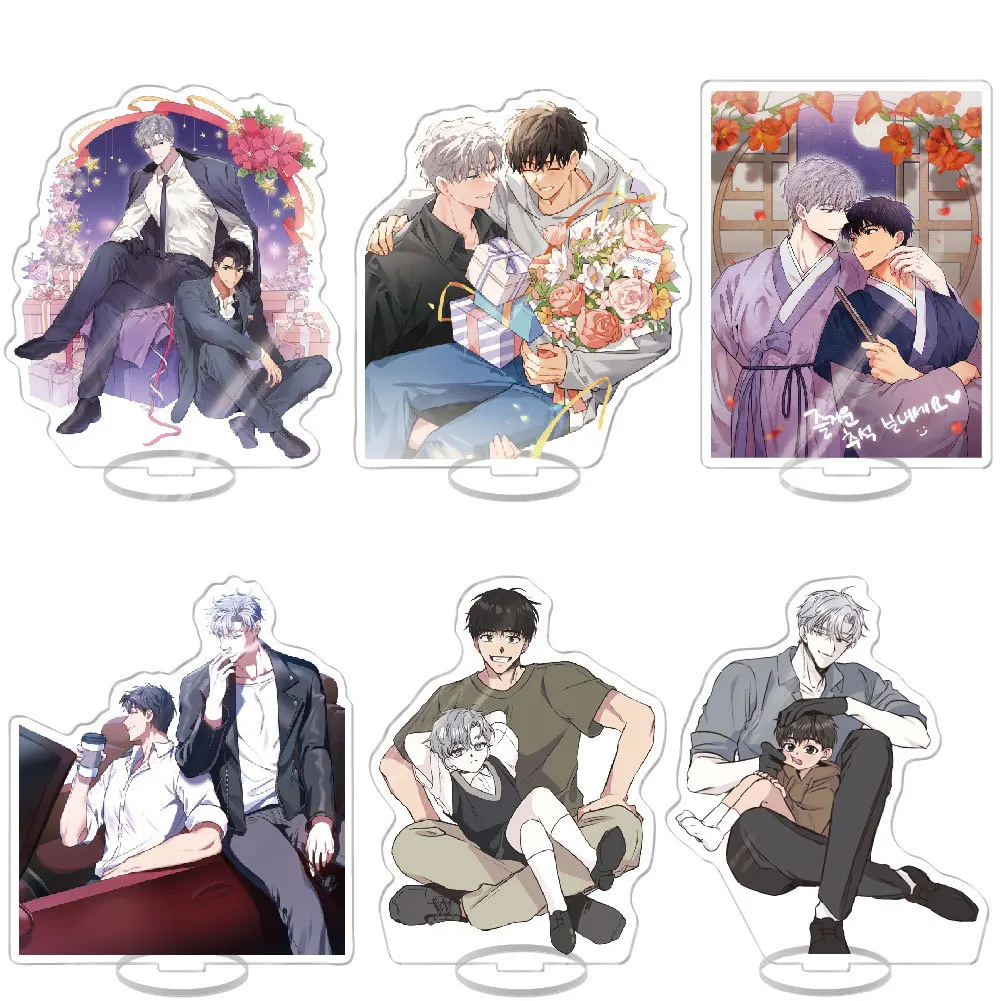 Passion Manhwa Acrylic Standee Ilay Riegrow & Jeong Taeui Desktop Stand Korean Manga Acrylic Standing Plate Keychain Bag Pendant