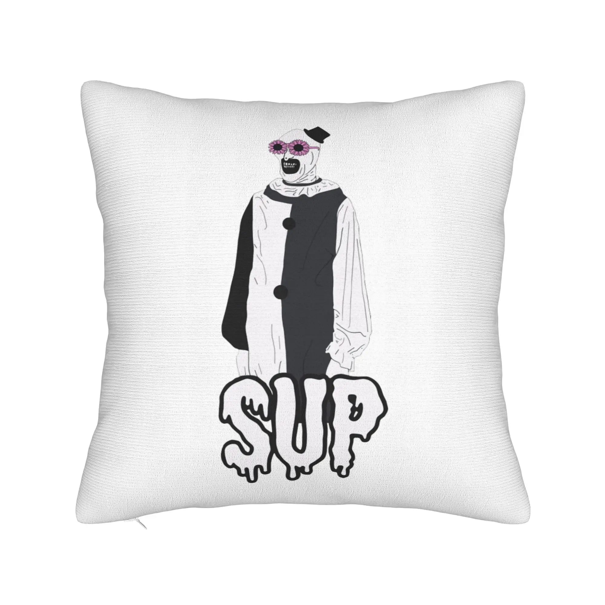 Art The Clown Terrifier Pillowcase Printing Cushion Cover Gift Halloween Pillow Case Cover Sofa Zipper