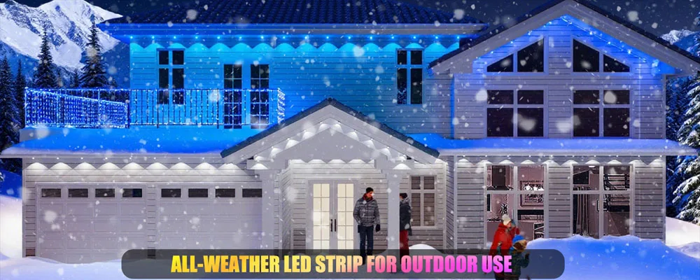 30M 60LED Permanent Traufe LED Lichter Im Freien Wasserdichte RGB Lichterketten DIY Szene Weihnachten Geburtstag Urlaub Party Beleuchtung – Detail 3