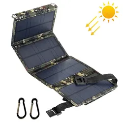 Foldable 10W Solar Panel Charger with 5V USB Charging for iPhone iPad Samsung Huawei Honor Xiaomi OnePlus Google Sony LG etc.