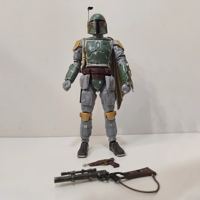 Bandai Star Wars Anime Figure 1/12 Boba Fett Action Figure Assembled Model Kit Decoration Toys for Children Birthday Gift