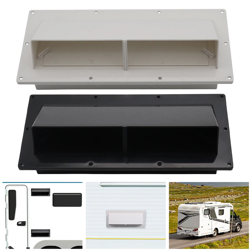 RV Caravan Exhaust Fan Low Noise Caravan Motorhome Trailer Side Air Vent with Screws RV Range Hood Vent Cover for Trailer Camper