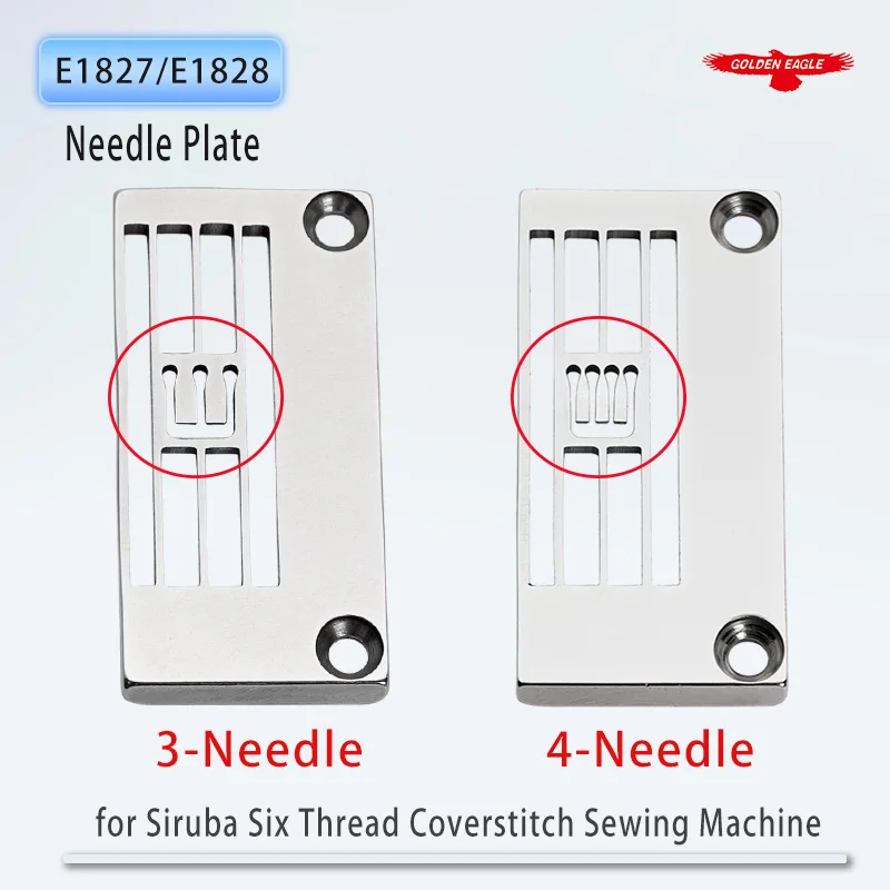 

E1827 E1828 Игольная пластина Golden Eagle для Siruba F007 F007E-W922 Детали швейной машины с шестью нитками
