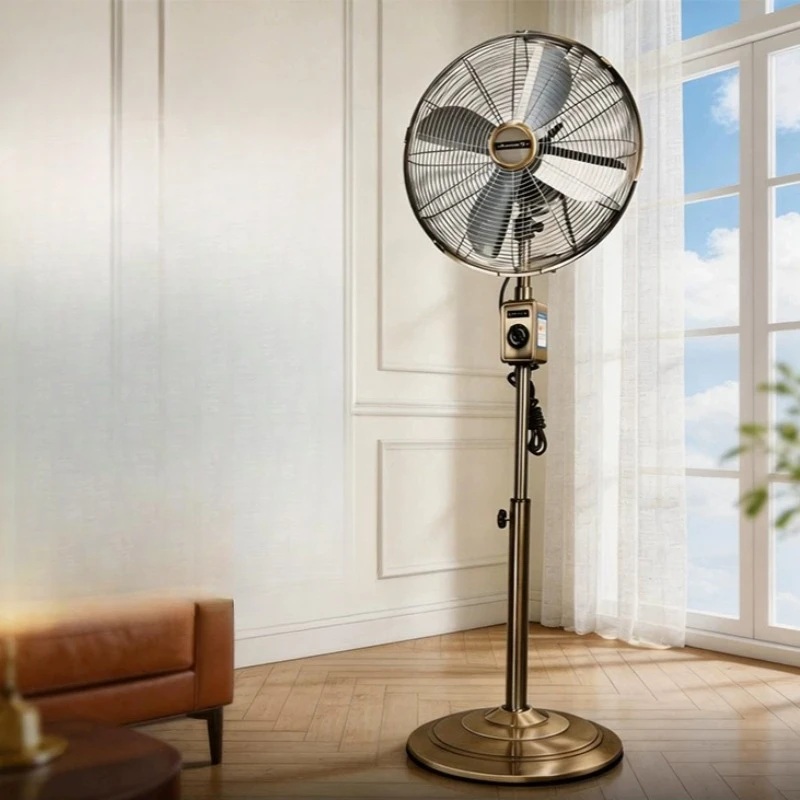 Vintage Desk Fan 8 Inch Retro Metal Blade Fan with 3 Speed Quiet 16 Inch Floor Fan for Home Office,Classic Antique Electric Fans