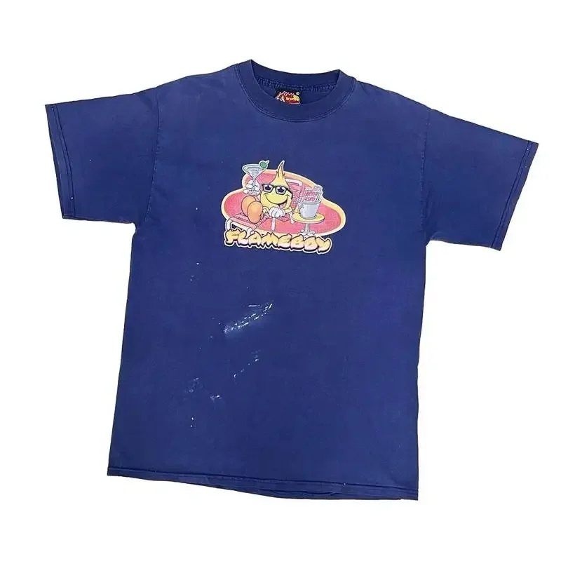 World Industries 1990s Vintage Skate Flameboy Cocktail 90s T Shirt