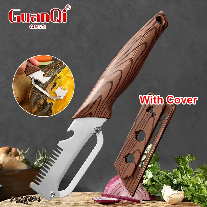 3-in-1 Stainless Steel Fruit Peeler Multifunctional Kitchen Slicer with Bottle Opener for Peeling Cutting Shredding Vegetables