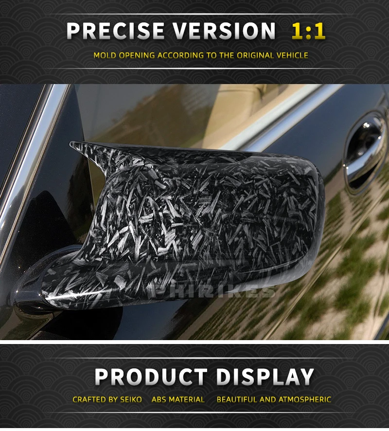 Paar Seite Rückspiegel Kappe Flügel Spiegel Abdeckung Für BMW 7er E65 E66 2001-2008 E67 2002-2008 für E46 Coupe Spiegel Abdeckung – Detail 4