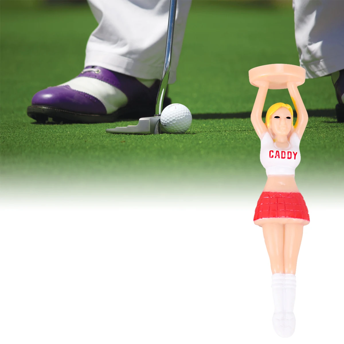 

4pcs Golf Environmental Protection Plastic Tees Durable Protective Golf Ball Reduce Friction for Course for Women