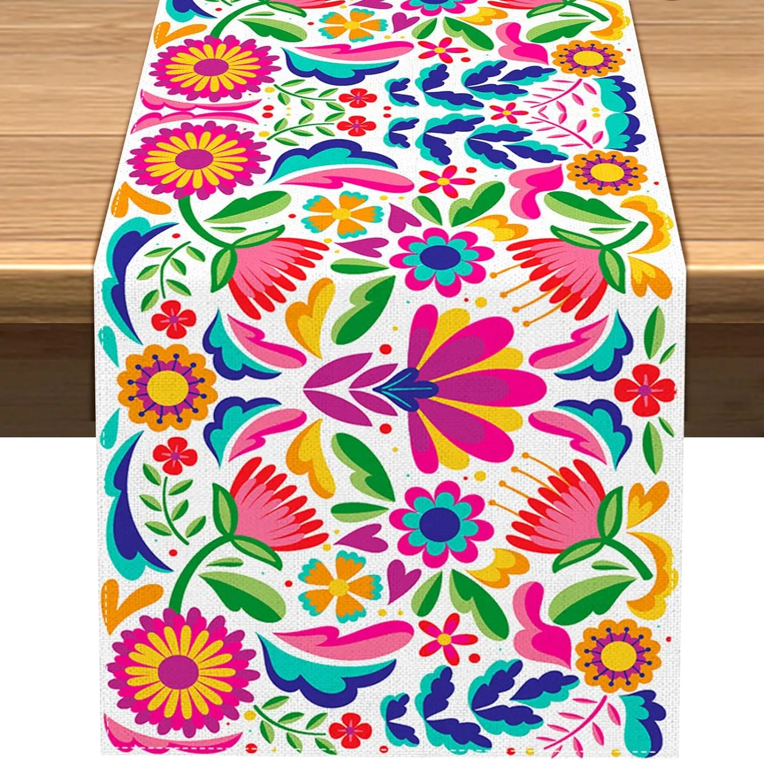 Mexican Day of The Dead Fiesta Linen Table Runner Party Decoration Reusable Kitchen Dining Table Runner Dia De Los Muertos Decor