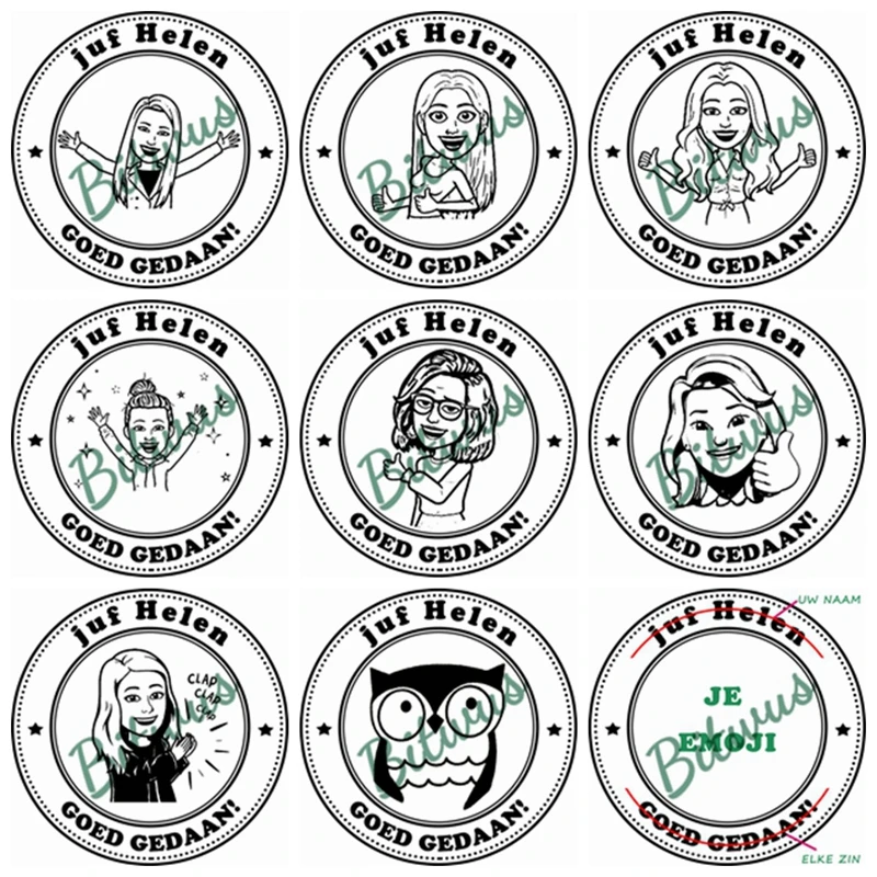 Customized Dutch Stamps Goed gedaan inked Stamps  Encouraging Teacher Stamps Self Inking For Juf