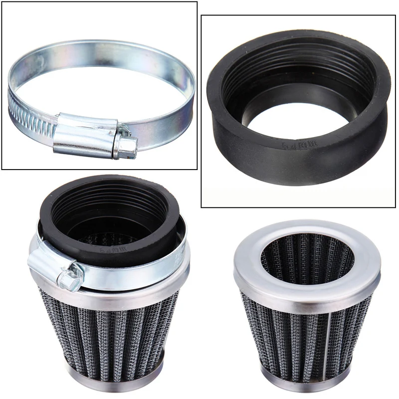 2pcs Motorcycle Conical Air Filters Universal 35-60MM Clamp-on Air Filter Tapered Cone Intake Modification for Car Moto Off-road