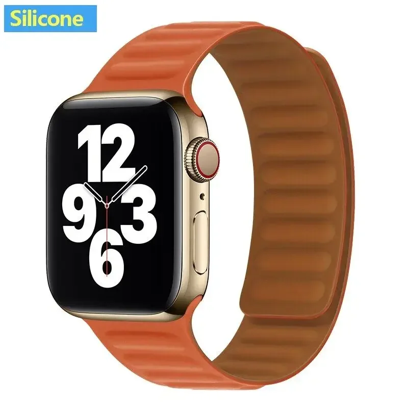 Leather Strap for Apple Watch Band 45mm 41mm 44mm 40mm Original Magnetic Loop Link Bracelet iWatch Ultar2 49mm 9 8 7 6 SE 3 42mm