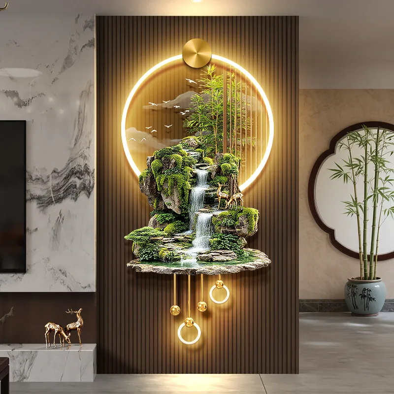 Modern LED Wall Lamp Acrylic For 3D Corridor Plant Landscape Indoor Living Room Home Decoration Hanging Painting Mural Light