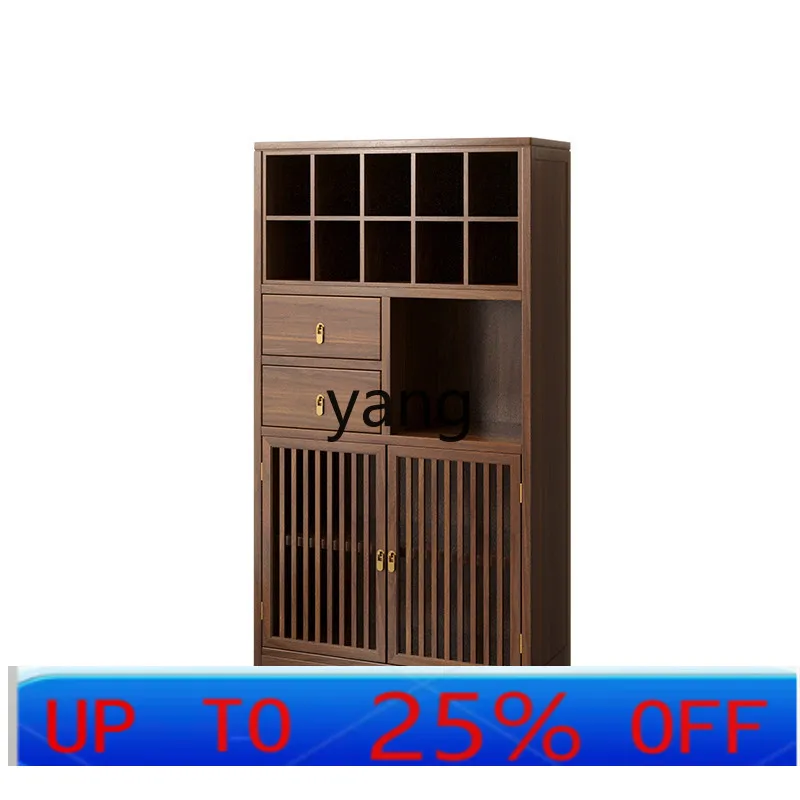 LTT All Solid Wood Bogu Frame Living Room Duobao Pavilion Storage Display Cabinet New Chinese Wall Storage Cabinet