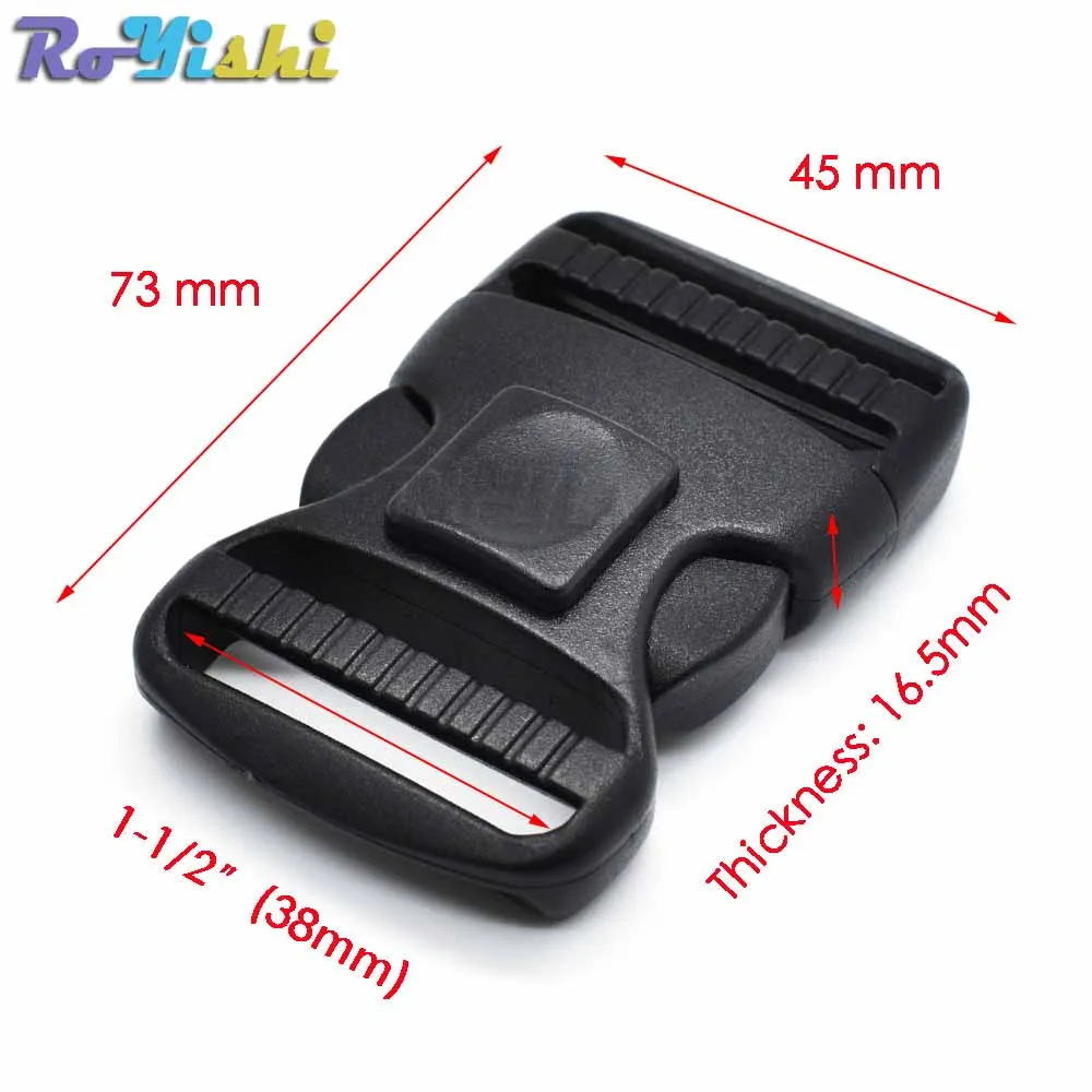 Plastic Dual Adjustable Side Release Buckles Molle Tatical Backpack Belt Bag Parts Strap Webbing