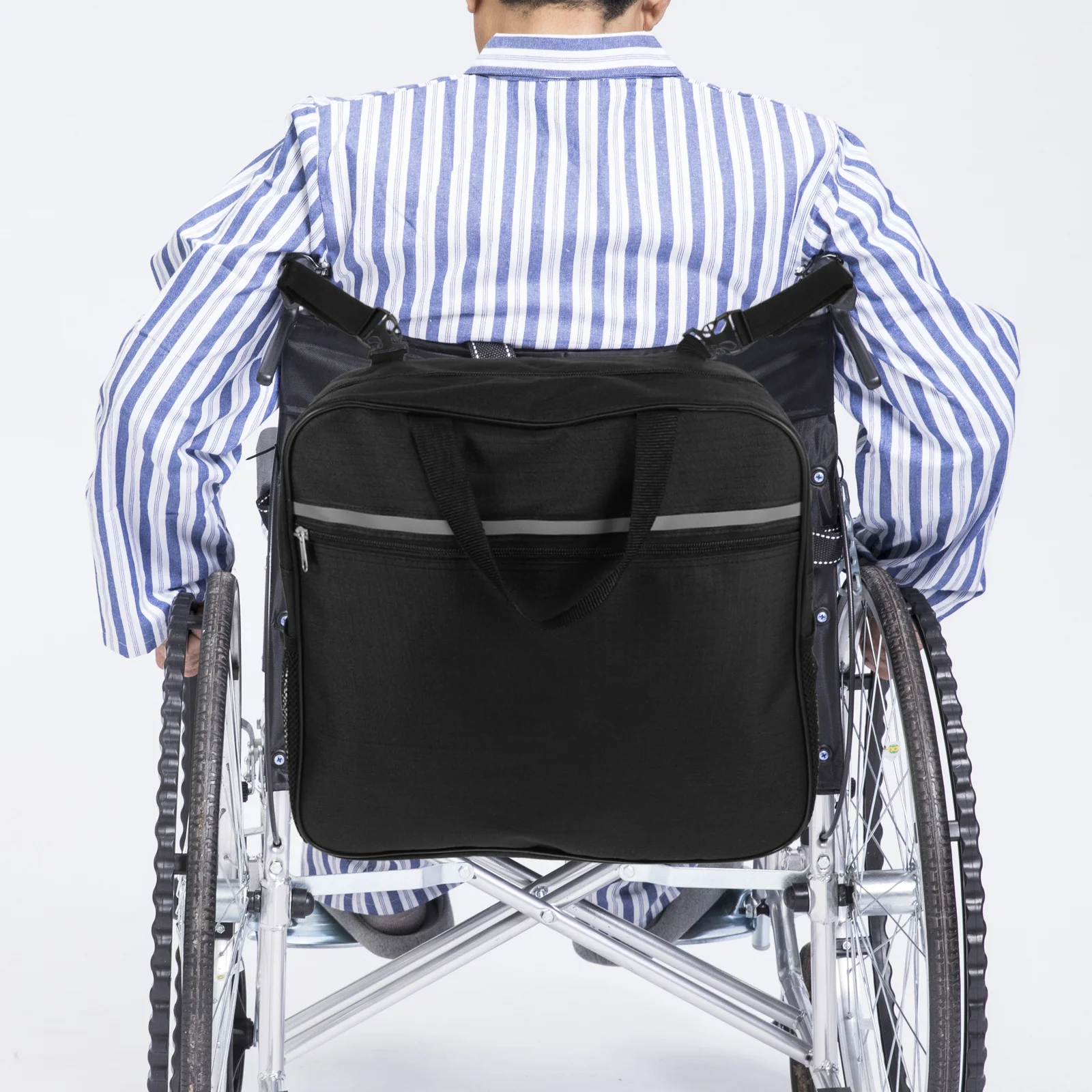 

Wheelchair Bag Oxford Cloth Storage Pouch For Walker Rear Hanging Organizer Lightweight Durable Accessory Seniors