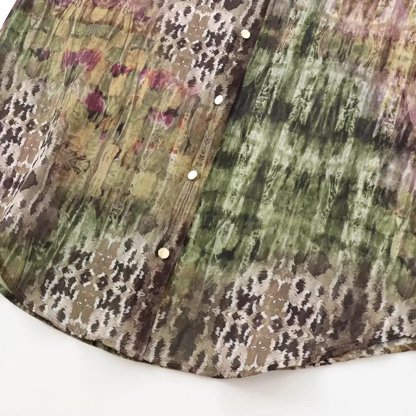 Csa de Mujer JNLEAOG con Estampado Metálico, Estilo Otoñal, Moda Urbana, Poliéster, Manga Larga, Blusa para Chicas, No se ...