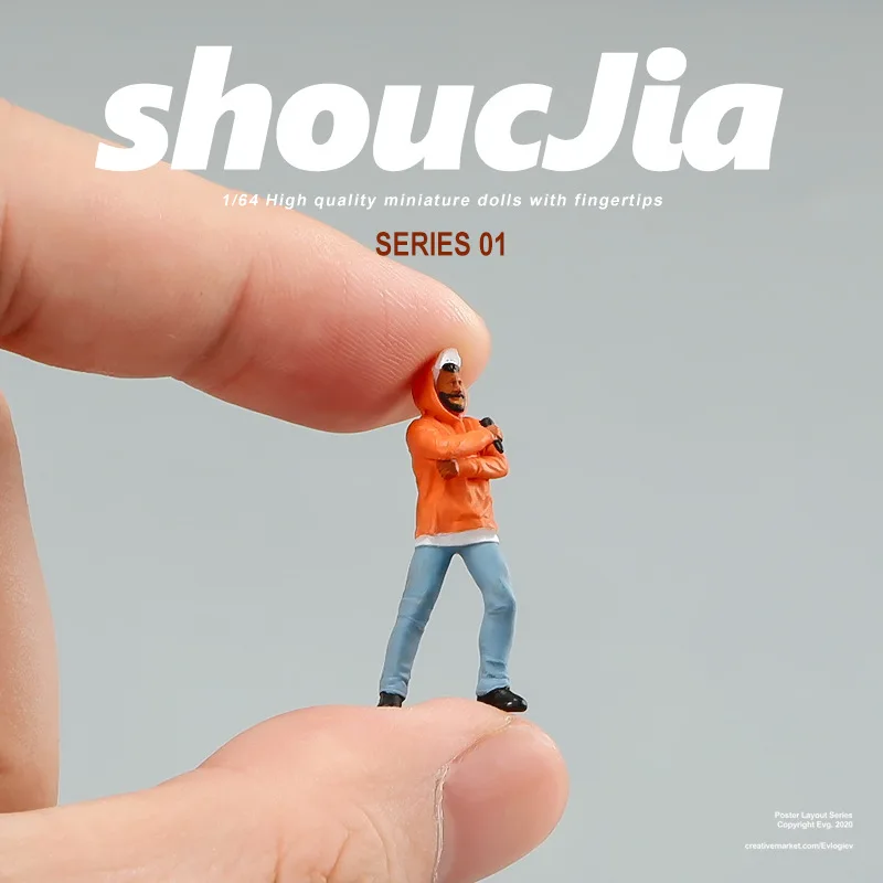 1:64 Singer Idol Color Resin Miniature Figure Finished Mini Figure Macro Photography Sand Table Landscape