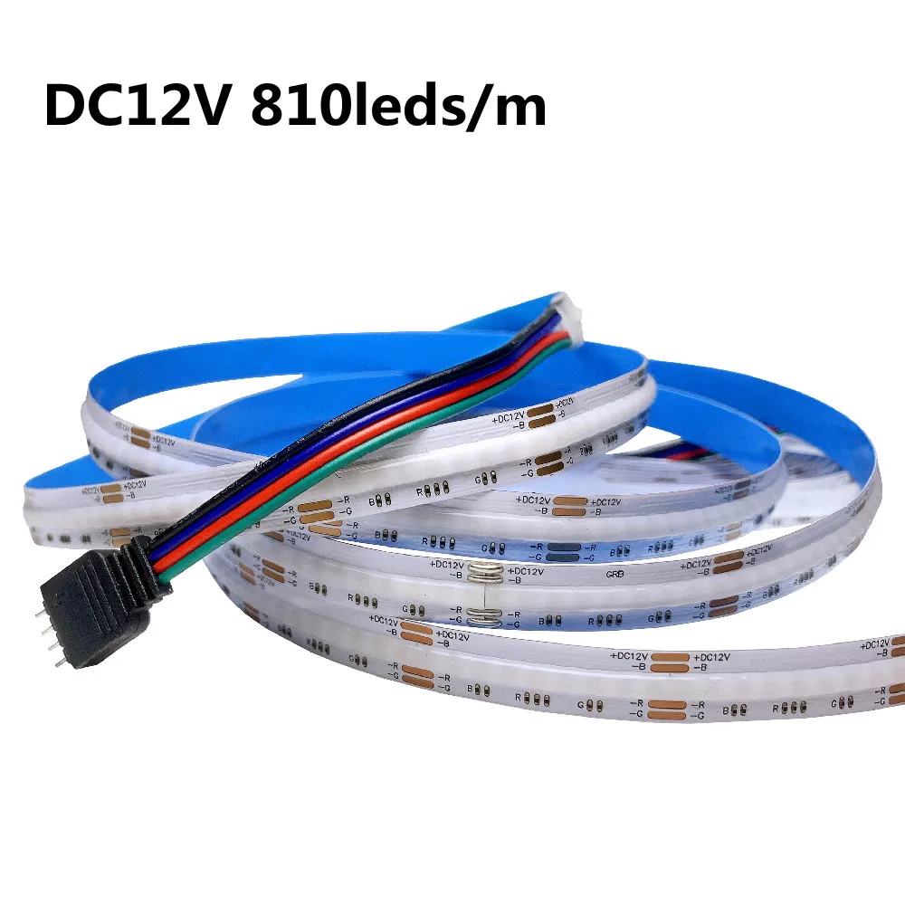 5M 12V COB RGB LED Strip Light Wifi Bluetooth Music IR RF Remote Flexible Lamp Ribbon TV Desktop Screen Backlight FOB Diode Tape