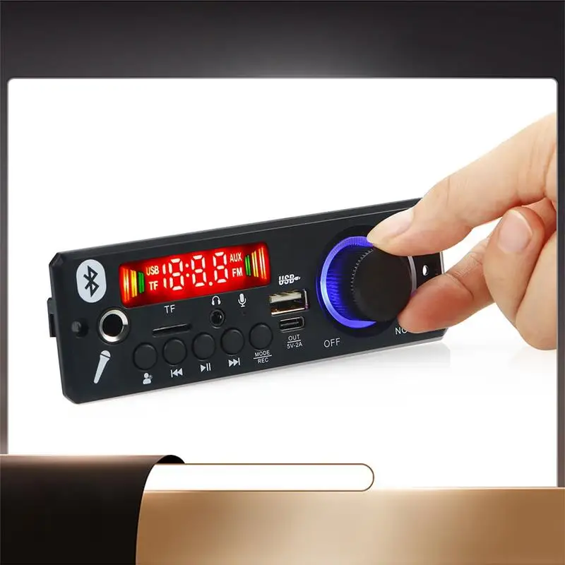 

5,0 DIY MP3-декодер плата 12 В MP3-плеер автомобильный FM-радио модуль TF USB микрофонная запись (B)-N35R