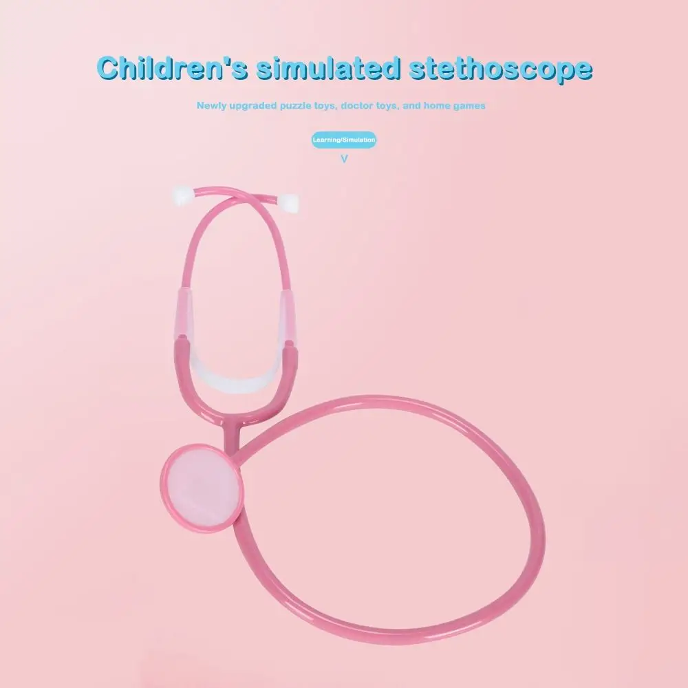 Estetoscopio multicolor para niños, juguete familiar, juegos para padres e hijos, accesorios de estetoscopio de plástico DIY, juguete médico de plástico de imitación para niños