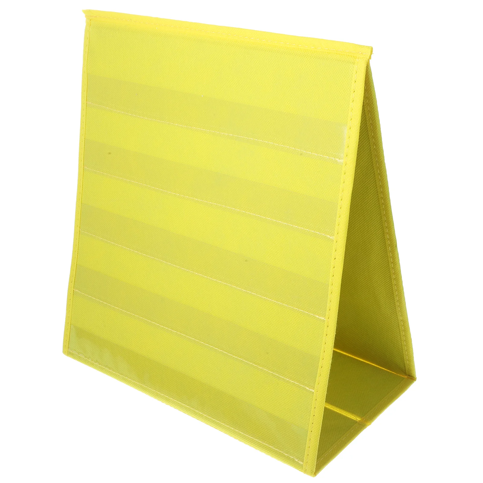 Foldable Desktop Triangular Stand Transparent Window Bag Teaching Aid Display Slot Kids Learning Calendar Home Classroom Pocket