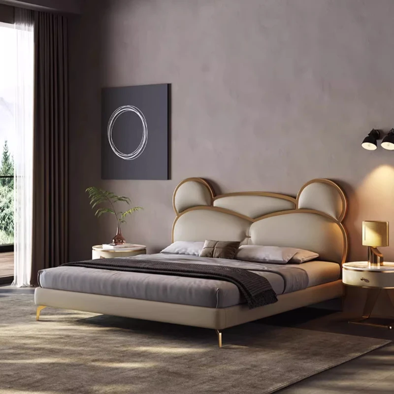 Modern Full Kids Bed Modern Frame Design King Size Twin Children Beds Wooden Modern Letto Matrimoniale Furniture for Bedroom