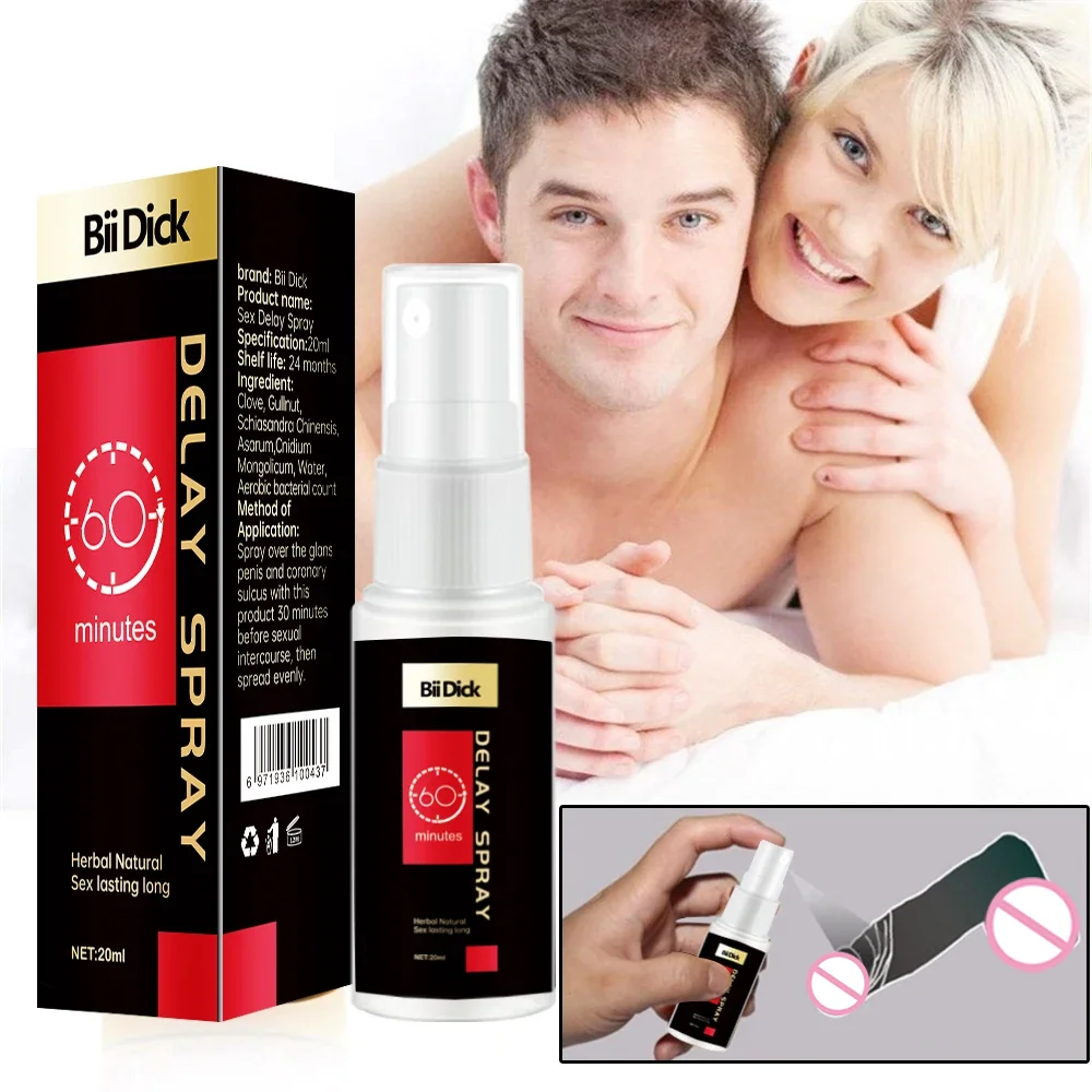 20ml Sex Delay Spray Sex for Man maschio uso esterno Anti eiaculazione precoce durata lunga 60 minuti ingrandimento del pene