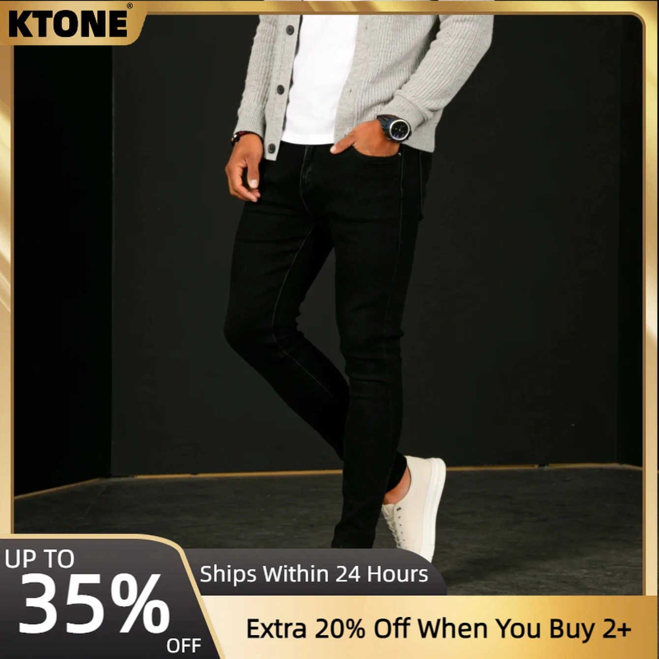 

Men's Outdoor Camping Style Slim Fit Jeans for Summer Starry Camping & BBQ Dating