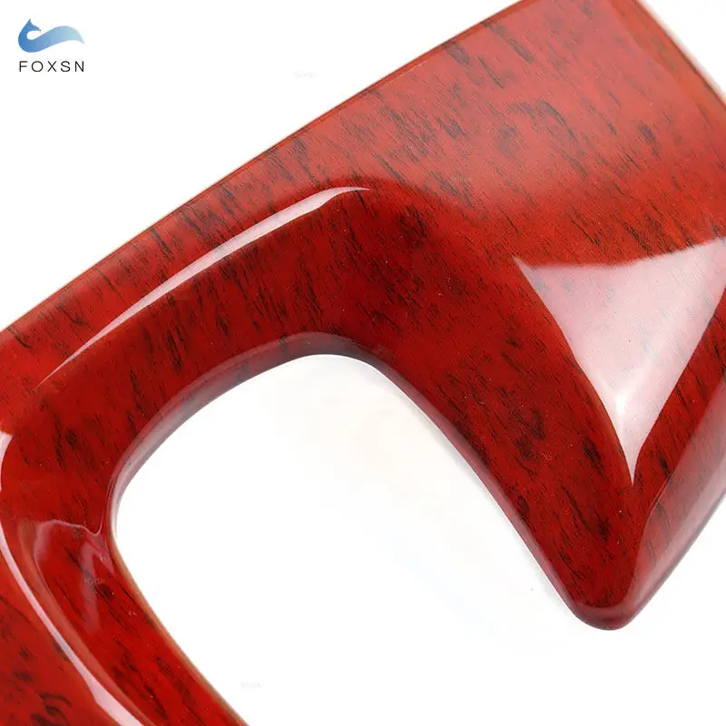 For Mercedes Benz S Class W221 2008-2012 ABS Red Wood Texture Center Console Armrest Box Telephone Cover Dial Key Pad Housing