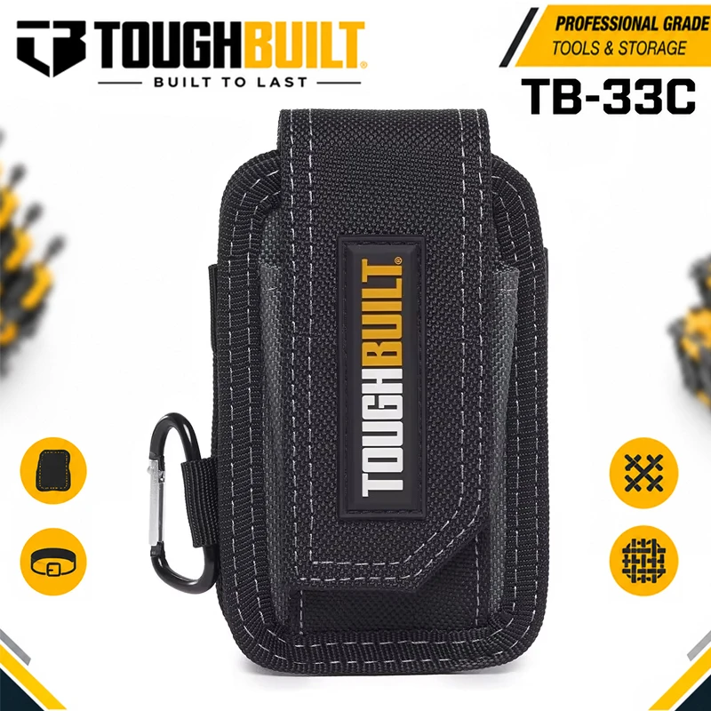TOUGHBUILT TB-33C Smartphone Pouch, 1200D High Density Oxford Cloth, Thickened Abrasion Resistant Tool Organizer Bag