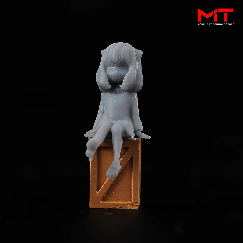 Miniature Handmade 1/64 1/43 1/24 1/18 Cute girl Anya Unpainted Painted Figure Model Doll Mini Scenes DIY Creative Photography