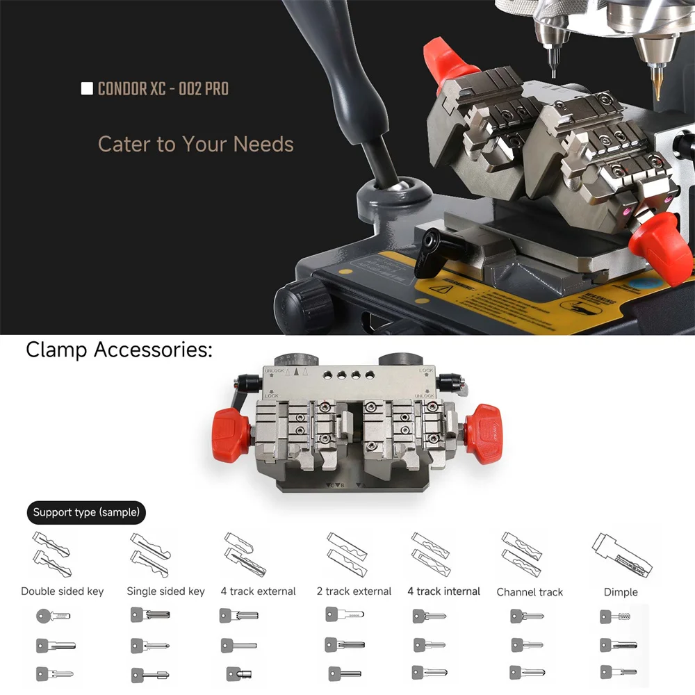 Original Xhorse Condor DOLPHIN XP007 XP 007 Cutter 3-in-1 Manually Key Cutting Machine for Laser, Dimple and Flat Keys