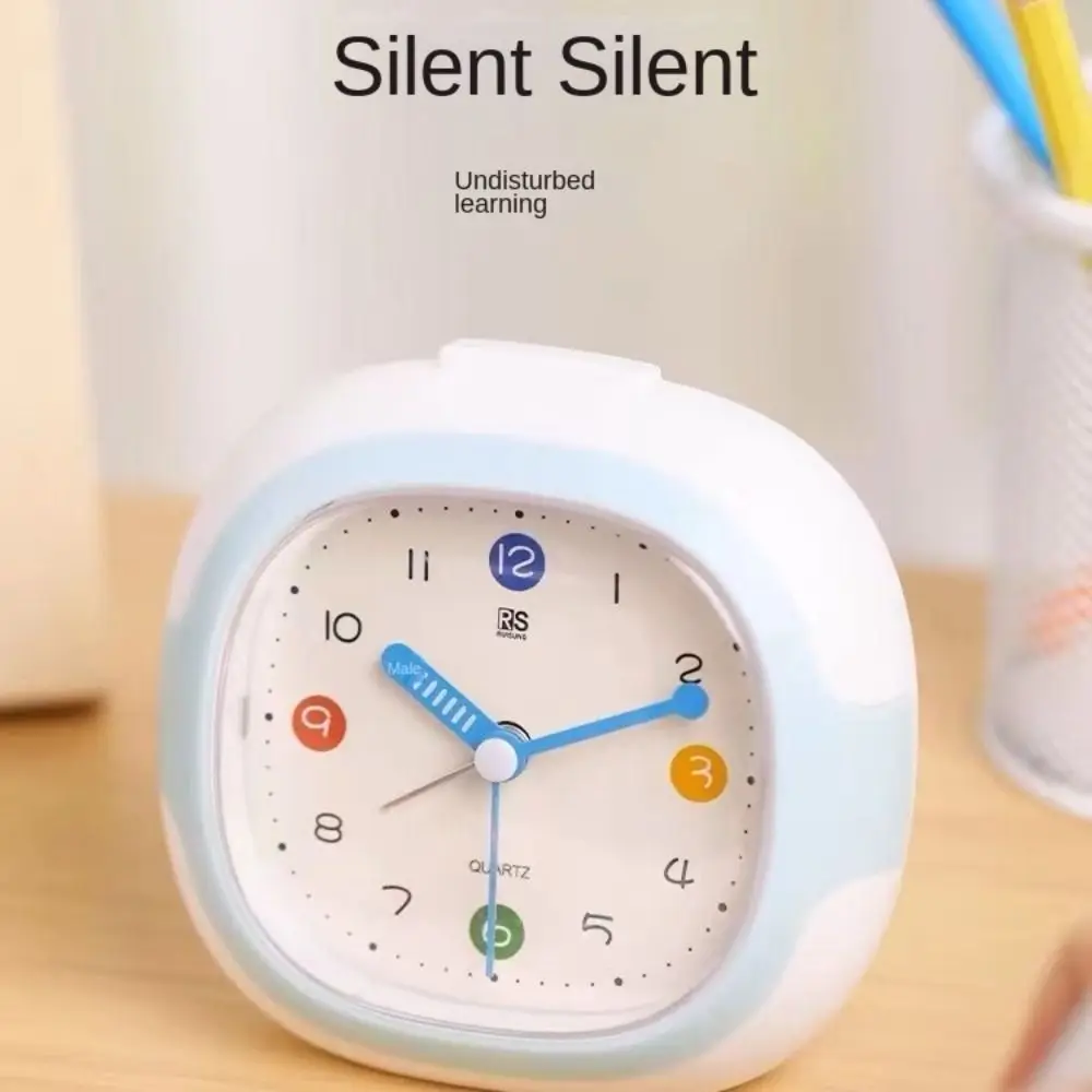 Silent Alarm Clock with Night Light Anti-drop Children Desktop Clock Electronic Time Management Tabletop Clock Living Room