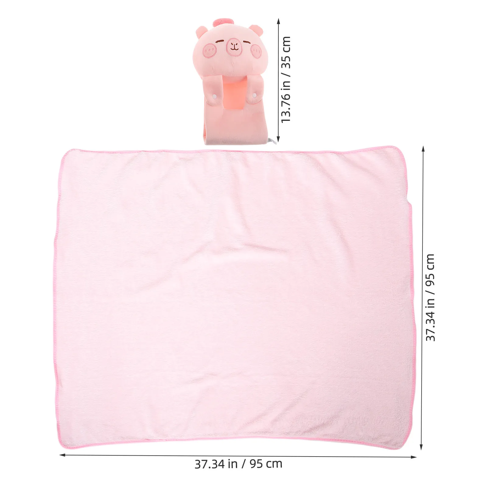 Foldable Blanket Pillow for -in-1 Dual Use Convertible Travel Pillow Blanket Air Conditioned Vehicles Warm Soft Portable
